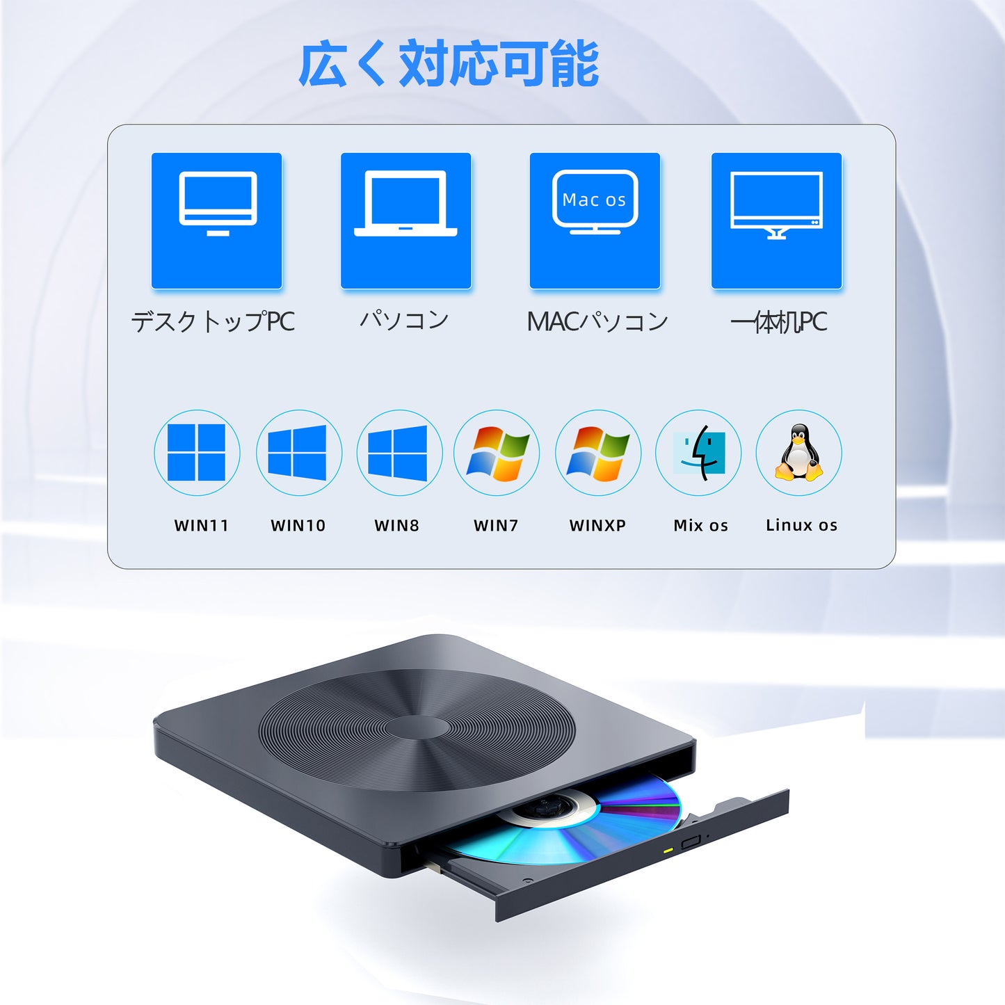 ブルーレイドライブ外付け bd blu-rayプレイヤー再生読み書usb-Aと usb-c(type-c)ポート対応cd/dvd/bd/4kディスク再生プレーヤー,外付け ブルーレイ 読み込み 書き込み対応 薄型ポータブル 静音 高速書き込み 焼損防止 エラー校正, blu ray 外付けドライブ